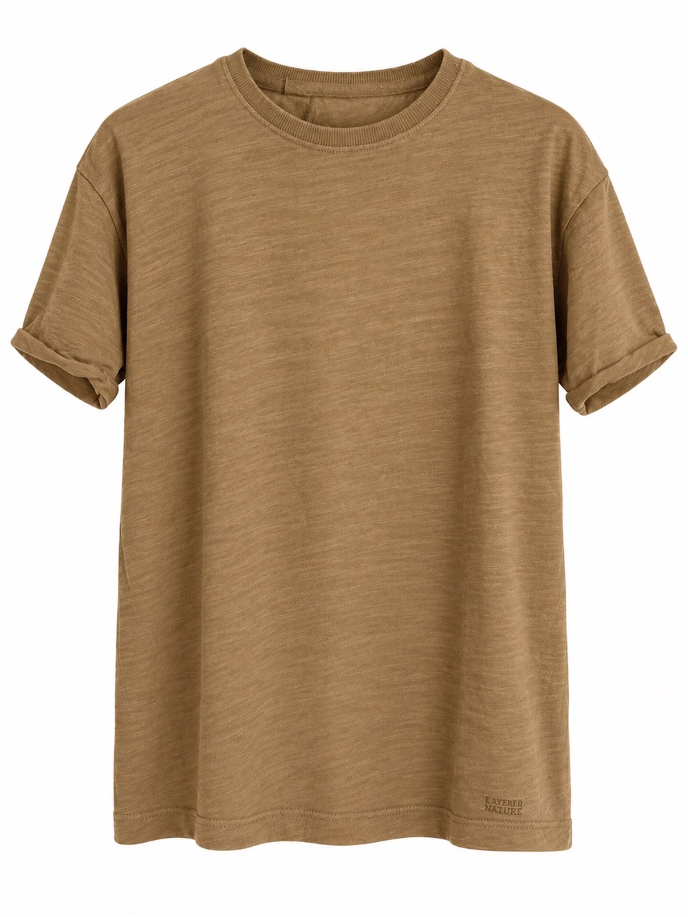Zara Kids Short Sleeve Crewneck Tee in Brown